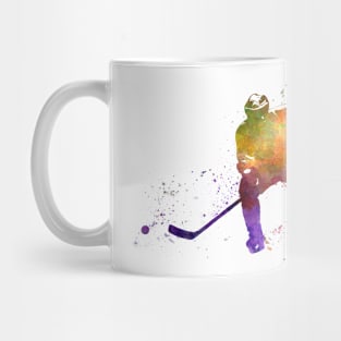 Man hockey player in watercolor Mug